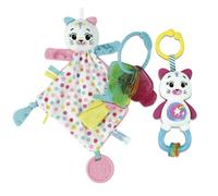 BABY CLEMENTONI - BABY GIFT SET KITTY PACK PINK:SONAGLINO, CHIAVI E COPERTINA DO