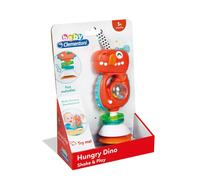 Clementoni Baby Hungry Dino Shake & Play, Sonaglino Interattivo con Melodie, Bam