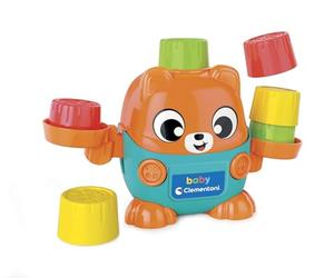 Clementoni Baby Montessori - Balancing Bear, Gioco Prima Infanzia per Bambini 18+ Mesi, Bilancia con Cubetti per Scoprire Il Concetto di Peso, con 6 Tronchetti Colorati, Made in Italy, 17493