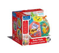 Clementoni Baby Baby Palla Suona e Canta, Gioco Elettronico per Bambini 6+ Mesi, con Suoni e Dolci Melodie, in Morbida Stoffa, Stimola Manualità, Tatto e Motricità, Lingua Italiana, 17983
