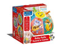 Clementoni Baby Baby Palla Suona e Canta, Gioco Elettronico per Bambini 6+ Mesi, con Suoni e Dolci Melodie, in Morbida Stoffa, Stimola Manualità, Tatto e Motricità, Lingua Italiana, 17983