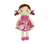 Clementoni Baby - Plush Soft Doll Red Smile Bambolina Morbida per Neonati 0+ Mesi, Texture Differenti ed Esperienza Sensoriale, Stimola Affetto e Cura, 17603