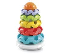 Baby Clementoni - Stacking Rings, Anelli Impilabili, Torre di 5 Anellini, Bambini 6-36 Mesi, Gioco Prima Infanzia Made in Italy, Linea Play For Future, Stimola Manualità e Percezione Visiva, 17103
