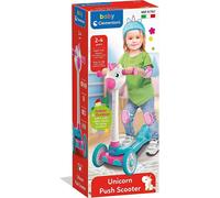 Clementoni- Baby Unicorn Push Scooter Monopattino 3 Ruote