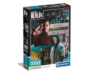 Clementoni- Berlin Puzzle-Berlin-1000 Pezzi, Puzzle Netflix La Casa di Carta/Money Heist, Verticale, Divertimento per Adulti, Made in Italy, Multicolore, 39850