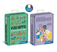 Clementoni Carte Vedo Doppio e Gioco delle Bandiere, per Bambini 5+, 83207