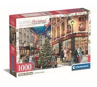 Clementoni-A Christmas Stroll Puzzle 1000 Pezzi Adulti Made in Italy Multicolor 39925, 70 x 50 cm