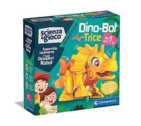 Clementoni Clementoni-19332 Scienza Robotics-Dino Bot Costruire, Laboratorio Robotica, Modello Dinosauro Triceratopo, STEM, Gioco Scientifico 5 Anni, Made in Italy, Colore Italiano, 19332