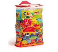 Clementoni Clemmy Plus - 60 Mattoncini per Costruzioni, Gioco Prima Infanzia Made in Italy, Bambini 18-36 Mesi, 100% Igienici e Lavabili, per Sviluppare Manualità, Percezione Visiva e Fantasia, 14880