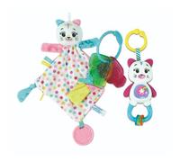 BABY CLEMENTONI - BABY GIFT SET KITTY PACK PINK:SONAGLINO, CHIAVI E COPERTINA DO