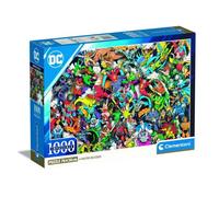 Clementoni - Impossible Puzzle - Dc Comics Justice League - 1000 Pezzi - Puzzle Difficile per Adulti con Supereroi, Made In Italy, 39863