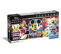 Clementoni Collection - Puzzle 1000 Pezzi Panorama Disney Mickey Mouse, Idea Regalo, Compact Box, Made in Italy, 98x33 cm, Poster Incluso, 39871