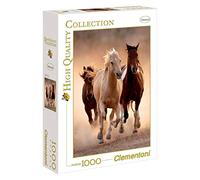 Clementoni - Collection Puzzle 1000 Pezzi per Adulti e Ragazzi, Illustrazione con Cavalli al Galoppo Running Horses, Idea Regalo, Made in Italy, 70x50 cm, 39168