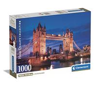 Clementoni Collection - Puzzle 1000 Pezzi per Adulti e Ragazzi, Tower Bridge Londra, Idea Regalo, Compact Box, Made in Italy, 70x50 cm, Poster Included, 39772