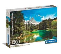 Clementoni Collection Puzzle 1500 Pezzi, Fotografia Paesaggio Blue Lake con Riflessi Alpini, Idea Regalo, Compact Box, Made in Italy, Poster Incluso, 84,5 x 59,5 cm, 31720