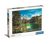 Clementoni - Collection Puzzle 1500 Pezzi, Illustrazione Paesaggio Blue Lake con Riflessi Alpini, Idea Regalo, Made in Italy, 59,2 x 84,3 cm, 31680