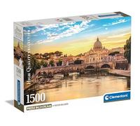 Clementoni Collection Puzzle 1500 Pezzi, Illustrazione Paesaggio Roma San Pietro al Tramonto, Idea Regalo, Made in Italy, Poster Incluso, 84,5 x 59,5 cm, 31717