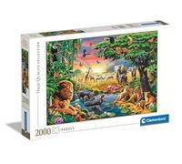Clementoni Collection Puzzle 2000 Pezzi, Illustrazione The African Gathering con Animali della Savana, Idea Regalo, Made in Italy, 97,5 x 66,8 cm, 32081