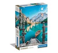 Clementoni Puzzle Collection - Braies Lake - 500 Pezzi - Puzzle Adulti, Poster Incluso, Puzzle Paesaggio, Divertimento Per Adulti, Made In Italy, 35538