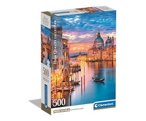 Clementoni Collection Puzzle 500 Pezzi per Adulti e Ragazzi, Illustrazione Veduta Notturna Lighting Venice, Idea Regalo, Made in Italy, 36x49 cm, Poster Incluso, 35542