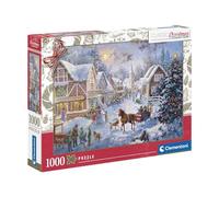 Clementoni Collezione Alta Qualità-Prepararsi Per Natale 1000 Pezzi-Puzzle Adulti 14-99 Anni Regalo Uomo/Donna, Made In Italy 81504, Multicolore