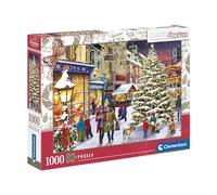 Clementoni Collezione Alta Qualità-Villaggio Natalizio 1000 Pezzi-Puzzle Adulti 14-99 Anni Regalo Uomo/Donna, Made In Italy 81503, Multicolore