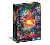 Clementoni - Color Boom Collection Puzzle 500 Pezzi per Adulti e Ragazzi, Illustrazione Psychedelic Jungle Sunrise, Idea Regalo, Made in Italy, 36x49 cm, Poster Incluso, 35530