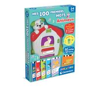 Clementoni - Coltello 100 Premiers Mots Bilingues Les Animaux - 2-4 Ans - Jeu éducatif Enfant français Anglais avec Cartes interactives et Lecteur sonore, Apprentissage vocabolario, Jouet Fille garçon