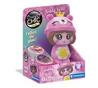 Clementoni Crazy Chic - Beauty Dolls Teddy Belle, Bambola per Truccarsi Bambini 6+ Anni, Set Manicure con 2 Smalti Colorati e Lima, Mini Doll da Collezionare, 18265
