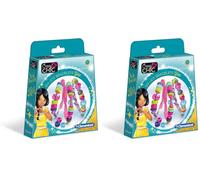 Clementoni Crazy Chic - Glee Bracelets, Kit Creativo Bambini 7+ Anni, Set Fai da Te per Creare Braccialetti con Perline Colorate e Nastri Glitterati, Idea Regalo, 18534 (Confezione da 2)