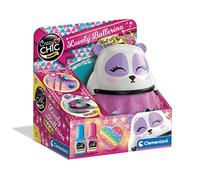 Clementoni Crazy Chic - Lovely Ballerina Nail Art, Kit Manicure, Gioco Creativo per Bambini 6+ Anni, con 2 Smalti Colorati e Lima per Unghie, Trousse Panda, Made in Italy, 18694