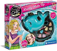 Clementoni Crazy Chic - Lovely Make Up Delfino, Cofanetto Trucchi Bambine 6+ Anni, Trousse Portatile con Set Cosmetici Sicuri per Bambine, Idea Regalo Collezionabile, 18630