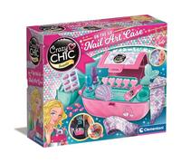 Clementoni Crazy Chic - Nail Art Case, Set Completo per Manicure e Nail Art per Bambine di 6+ Anni, Borsa Trasformabile in Banchetto Creativo con Smalti, Unghie Finte e Adesivi, Gioco Creativo, 18206