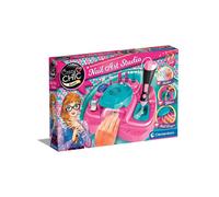 Clementoni Crazy Chic - Nail Art Studio, Set Completo per Manicure e Nail Art per Bambine di 6+ Anni, Kit Decorazione Unghie con Macchina Spara Glitter e Asciuga Smalto, Gioco Creativo, 18730