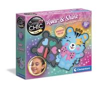 Clementoni Crazy Chic - Roar & Shine Trousse Trucchi, Cofanetto Make-Up Bambini 6+ Anni, Palette con 6 Ombretti Colorati e Rossetto, Gioco Creativo per Truccarsi, 18407