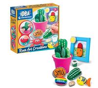 Clementoni Crazy Chic - Rock Art Creations, Set di Pittura e Decorazione Sassi per Bambini 7+ Anni, Kit Creativo con Tempere, Occhietti Adesivi e Accessori, Made in Italy, 18691
