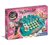 Clementoni Crazy Chic 18260 - Tatuaggi temporanei per Bambini dai 6 Anni in su, Giocattolo Creativo con Matita, Colori del Corpo, Stencil e Molto Altro Ancora