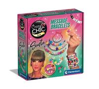 Clementoni Crazy Chic - TS Message Bracelet Kit, Set per Braccialetti dell'Amicizia Personalizzati con Lettere e Colori, età 6+, 18415