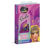 Clementoni Crazy Chic - TS Rock'N Makeup Palette, Kit Trucchi Bambina con Ombretti, Lucidalabbra e Applicatori Premium, età 6+, 18418