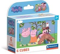 Clementoni Peppa Pig-6 stuks kinderen van 2 jaar, cartoons, puzzelkubussen, Made