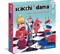 Clementoni - Dama e Scacchi, Gioco da Tavolo Ragazzi 6+ Anni e Adulti, con Pedine Illustrate, per 2 Giocatori, Idea Regalo Made in Italy, Lingua Italiana, 16292