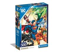 Clementoni- Dc Comics Comics-500 Pezzi, Poster Incluso, Puzzle Supereroi, Divert