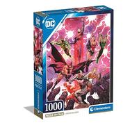 Clementoni- Dc Comics Justice League League-1000 Pezzi, Verticale, Divertimento per Adulti, Puzzle Supereroi, Made in Italy, Multicolore, 39853