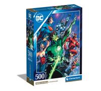Clementoni 35532 Dc Comics Jigsaw, Justice League 500 Pieces-Poster Included, Pu