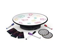 Clementoni - Disco Draw, Gioco da Tavolo Party Game a Tema Disegno con Lavagna Girevole e Sfide Creative, Perfetto per le Serate fra Amici, Lingua Italiana, 16704