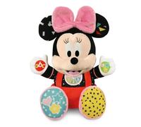 Clementoni Disney Baby Baby Minnie Gioca e Impara, Peluche e Gioco Educativo Interattivo per Bambini 6+ Mesi, Canta Filastrocche per Insegnare l'Alfabeto, Numeri e Colori, Lingua Italiana, 17304