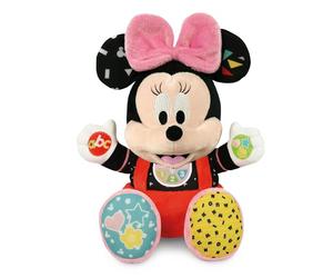 Clementoni Disney Baby Baby Minnie Gioca e Impara, Peluche e Gioco Educativo Interattivo per Bambini 6+ Mesi, Canta Filastrocche per Insegnare l'Alfabeto, Numeri e Colori, Lingua Italiana, 17304