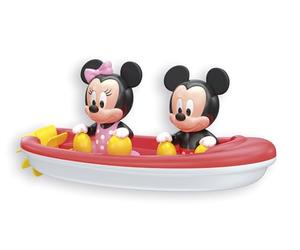 Clementoni Disney Baby - Mickey & Minnie Bath Toy Boat Set, Gioco Bagnetto Bambini 6+ Mesi, Gomma Morbida Senza Fori Antimuffa, con Elica Girevole, 17626
