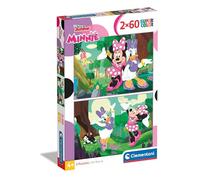 Clementoni - 24815 - Supercolor Puzzle - Disney Minnie - 2x60 Pezzi (Include 2 Puzzle Da 60 Pezzi) - Puzzle Bambini 4 Anni, Puzzle Cartoni Animati, Made In Italy