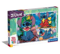 Clementoni- Disney Stitch Supercolor Stitch-104 Maxi Pezzi Bambini 4 Anni, Puzzl